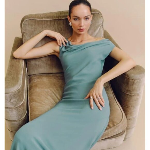 Reformation Costanza Dress in Verdigris NWT Size XS - Picture 6 of 6